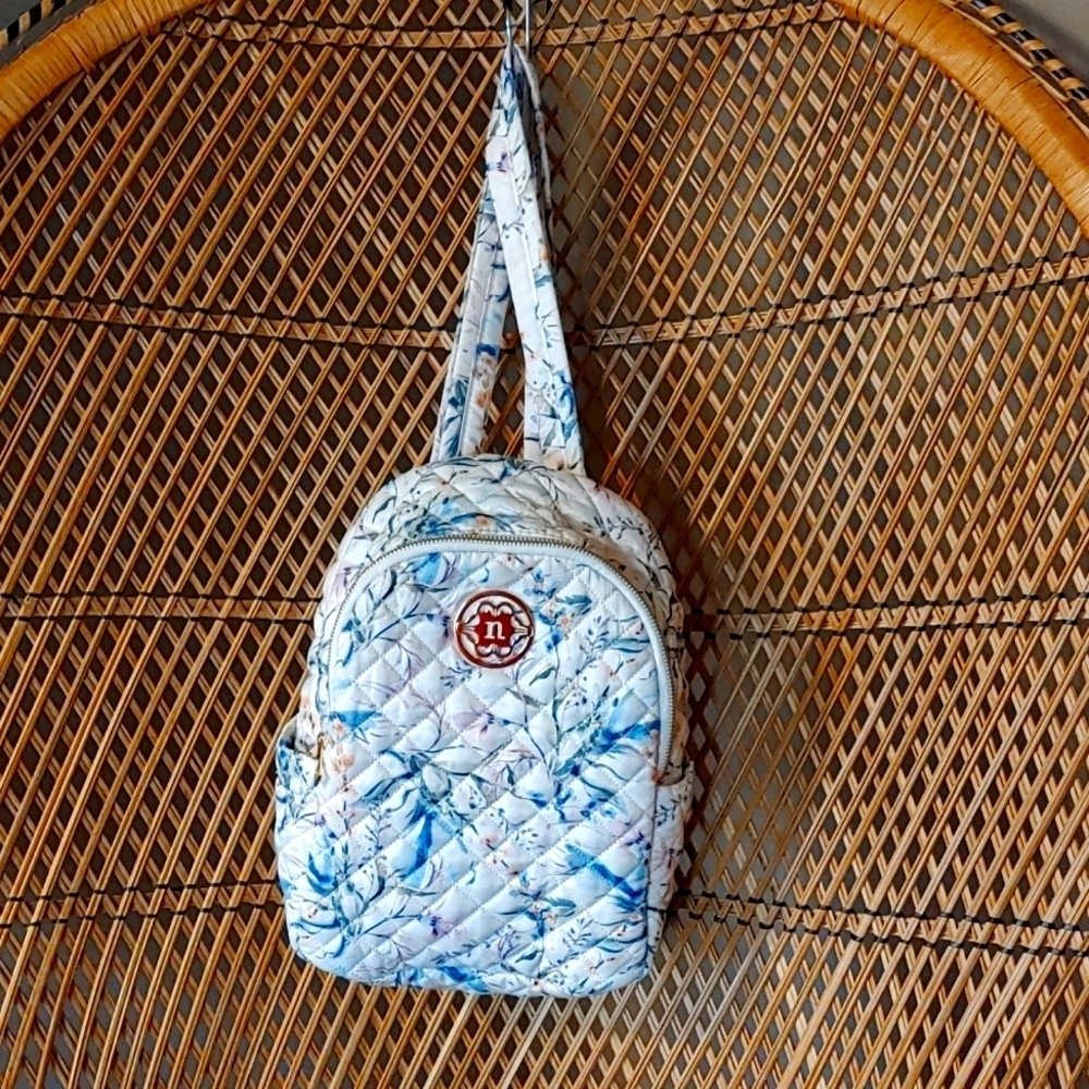 NANETTE LEPORE QUILTED FLORAL BACKPACK